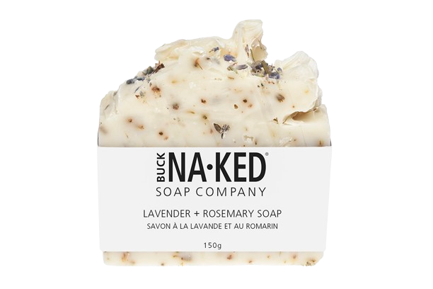 Buck Naked - Lavender & Rosemary Bar Soap, 150 g