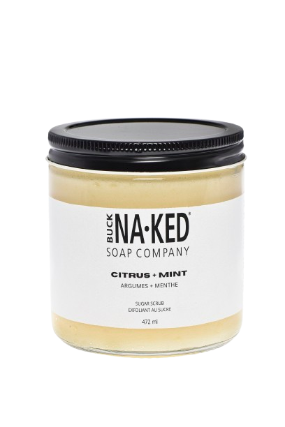 Buck Naked - Citrus + Mint Sugar Scrub, 472 mL