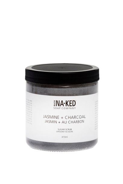Buck Naked - Jasmine + Charcoal Scrub, 472 mL