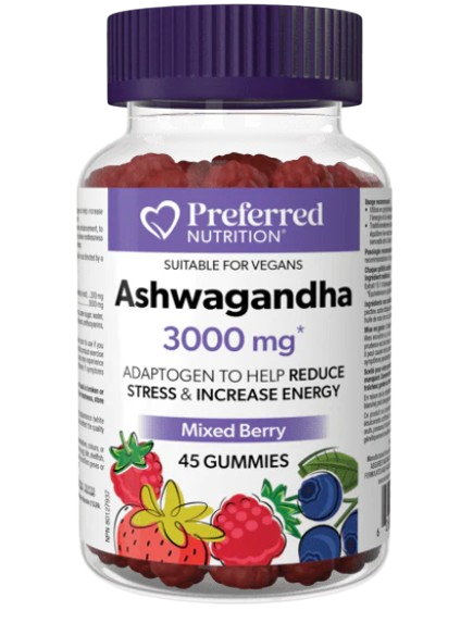 Preferred Nutrition - Ashwagandha 3000 mg, 45 Gummies