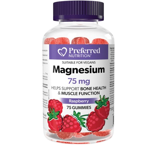 Preferred Nutrition - Magnesium 75 mg, 75 Gummies