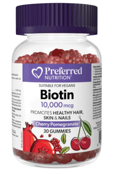 Preferred Nutrition - Biotin 10000 mcg, 30 Gummies