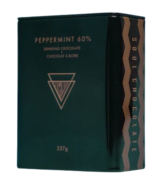 Soul Chocolate - Peppermint Hot Chocolate Tin, 227 g