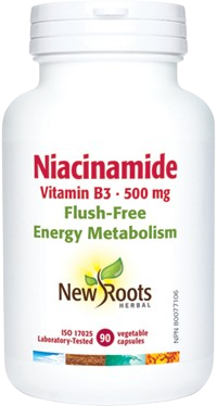 New Roots Herbal - Niacinamide Vitamin B3 500 mg, 90 Capsules
