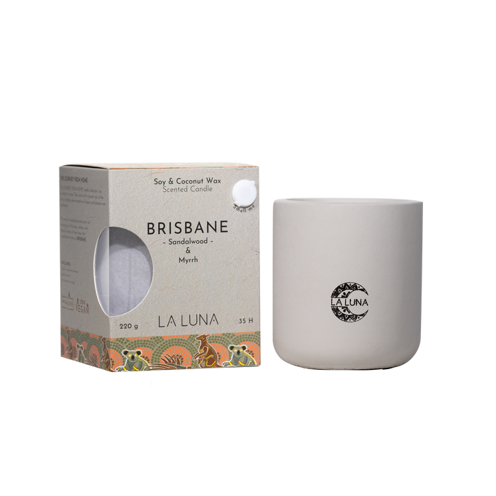 La Luna - Brisbane Sandalwood Myrrh Candle, 220 g