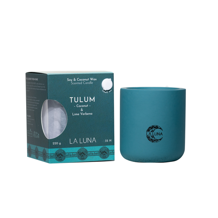 La Luna - Tulum Coconut and Lime Verbena Candle, 220 g