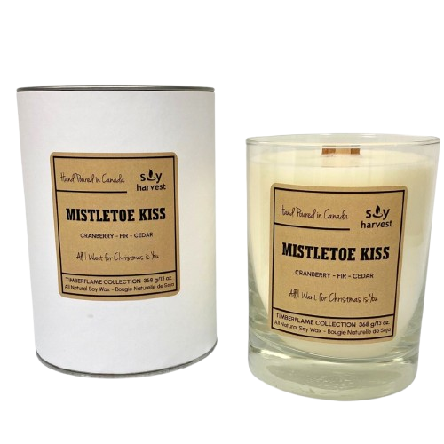 Soy Harvest Candles - Timber Flame - Mistletoe Kiss, 13 oz