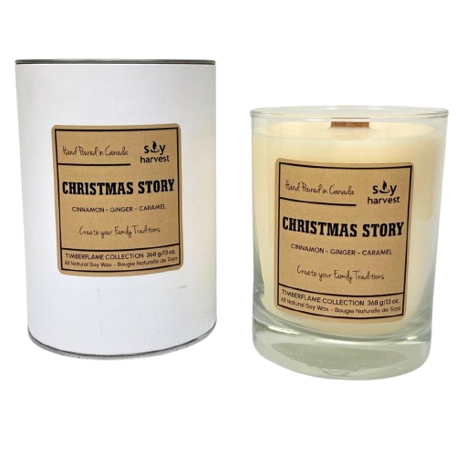 Soy Harvest Candles - Timber Flame - Christmas Story, 13 oz