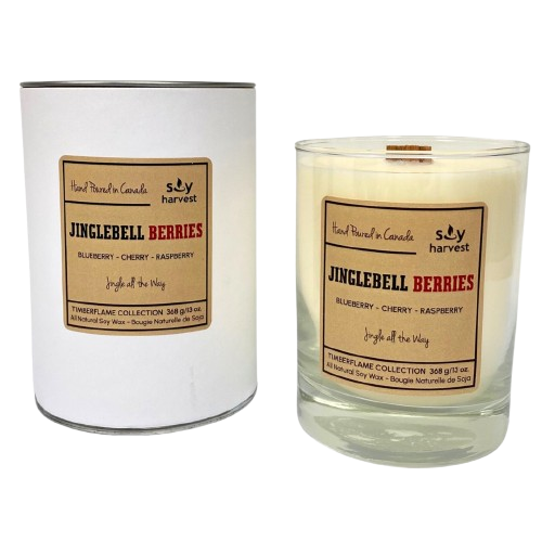 Soy Harvest Candles - Timber Flame Jingle Bell Berries, 13 oz