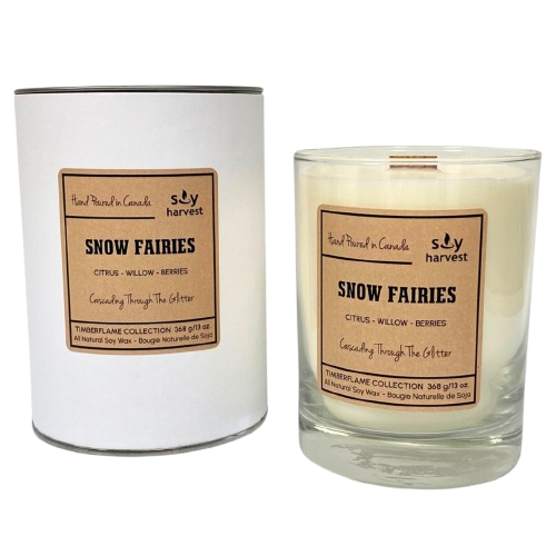 Soy Harvest Candles - Timber Flame - Snow Fairies, 13 oz