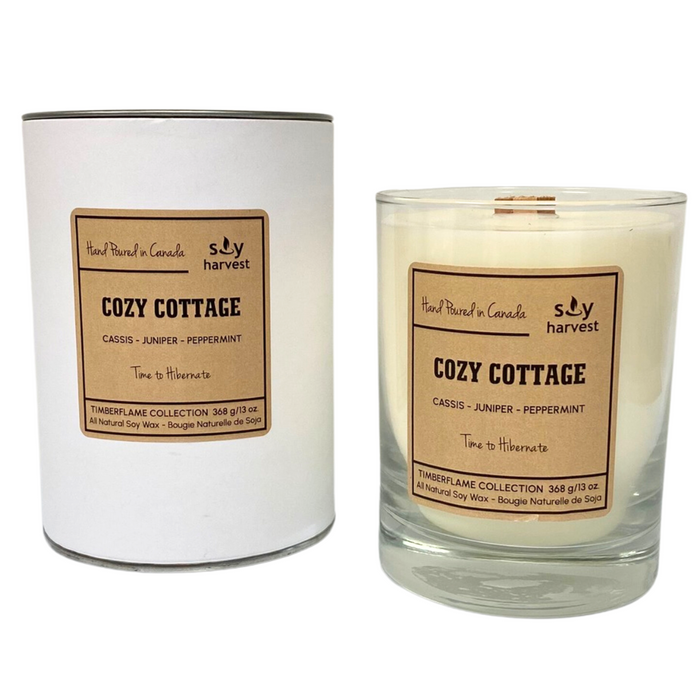 Soy Harvest Candles - Timber Flame - Cozy Cottage, 13 oz
