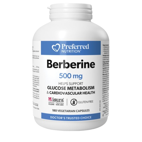 Preferred Nutrition - Berberine 500 mg, 180 Vcaps