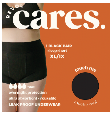 Revol Cares - Sleep Short Black XL/1X, Each