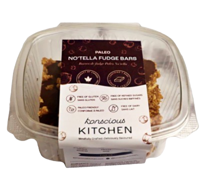 Konscious Kitchen - Paleo No'tella Fudge Bars, 180 g