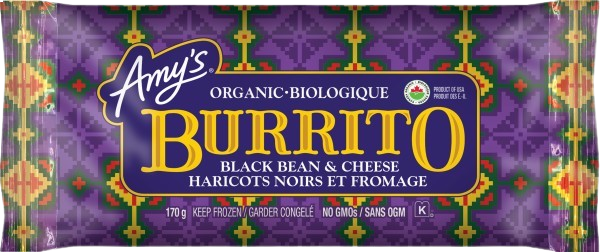 Amy's Kitchen - Organic Black Bean & Cheese Burrito, 170 g