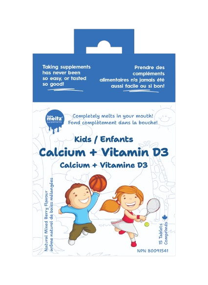 Nutrameltz - Kids Calcium + Vitamin D3, 15 Tablets