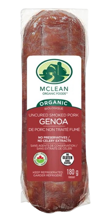 McLean Meats Inc - Organic Genoa Chub, 180 g
