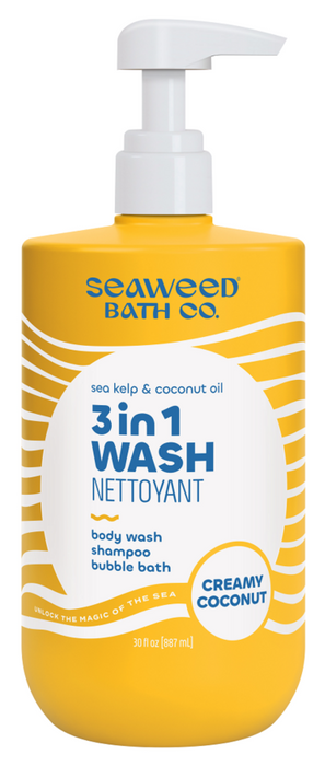 Seaweed Bath Co. - 3 in 1 Wash - Creamy Coconut, 887 mL