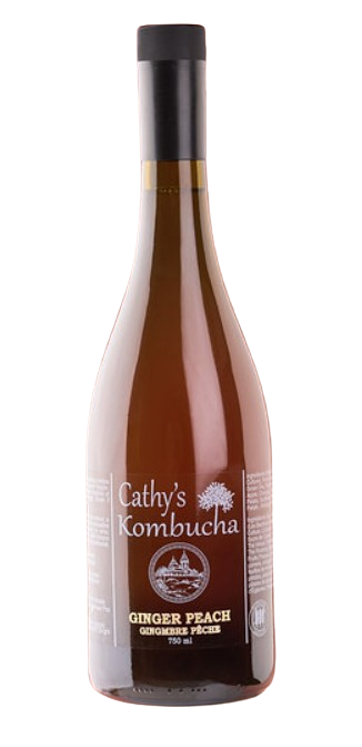 Cathy's Kombucha - Ginger Peach, 750 mL