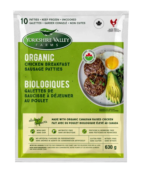Yorkshire Valley - Organic Chicken Breakfast Patty, 630 g