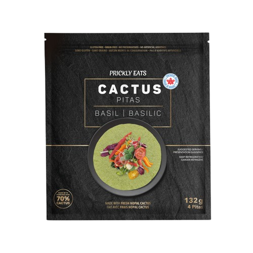 Prickly Eats - Cactus Pitas - Basil, 132 g
