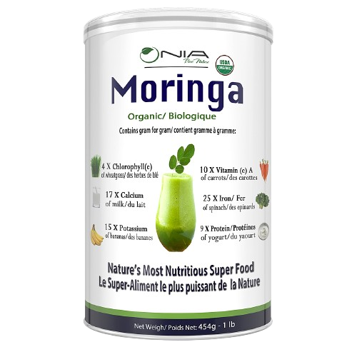 Nia Pure Nature - Organic Moringa Powder, 454 g