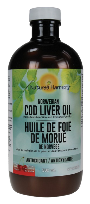 Nature's Harmony - Norwegian Cod Liver Oil Cherry, 500 mL