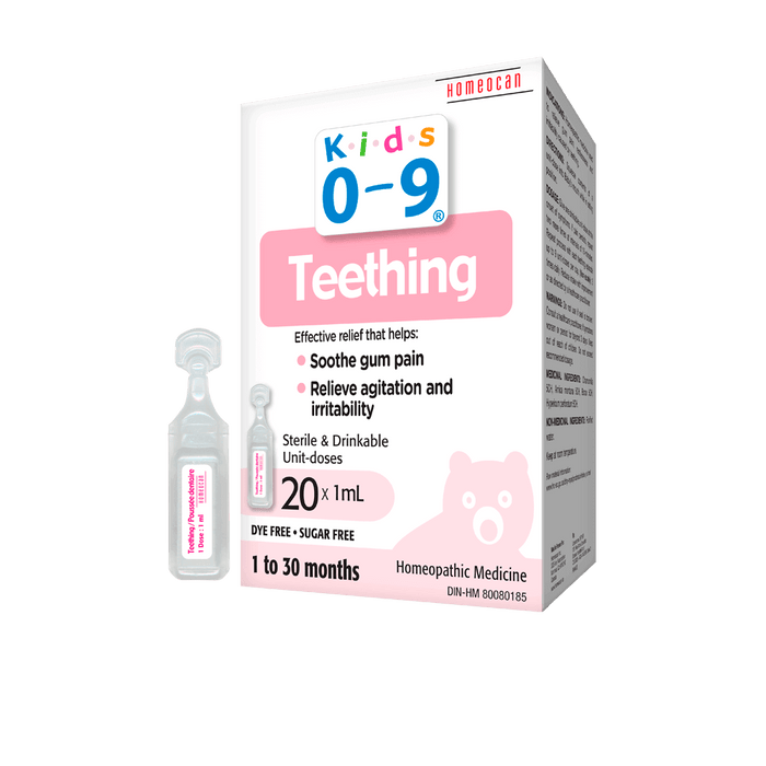 Homeocan - Kids 0-9 Teething Unidoses, 20 Count