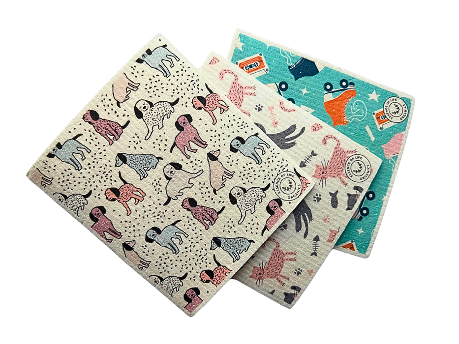 Essence of Life Organics - Swedish Dish Towels, 3 Count