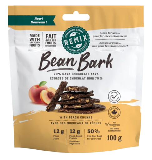 Remix Snacks - Bean Bark - Peach, 100 g