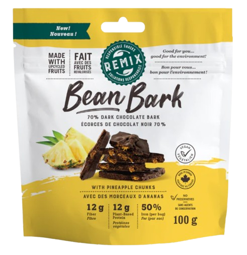 Remix Snacks - Bean Bark - Pineapple, 100 g