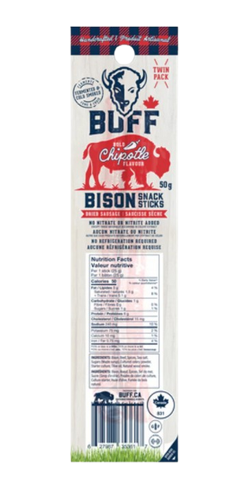 Buff - Snack Sticks - Chipotle Bison, 50 g