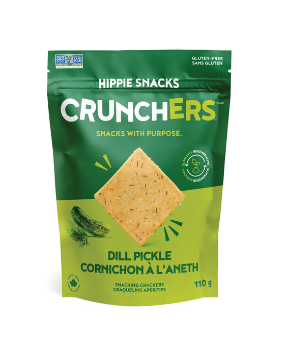 Hippie Foods - Crunchers - Dill Pickle, 110 g
