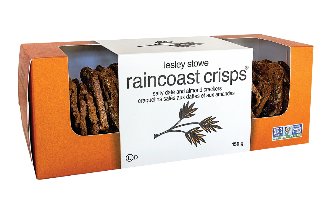 Lesley Stowes - Salty Date & Almond Crisps, 150 g
