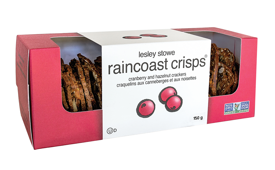 Lesley Stowes - Cranberry Hazelnut Crisps, 150 g