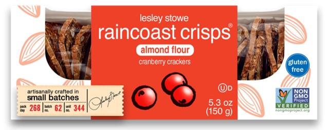 Lesley Stowes - Almond Crisps - Cranberry, 150 g