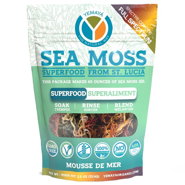 Yemaya - Raw Sea Moss - Full Spectrum, 454 g