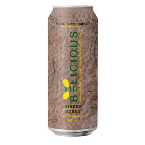 Belicious Beverages - Honey Infused Sparkling - Ginger, 355 mL