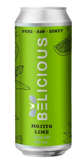 Belicious Beverages - Honey Infused Sparkling - Mojito, 355 mL