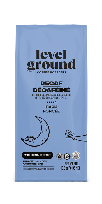 Level Ground Trading Ltd. - Swiss Water Decaf - Whole Bean, 300 g