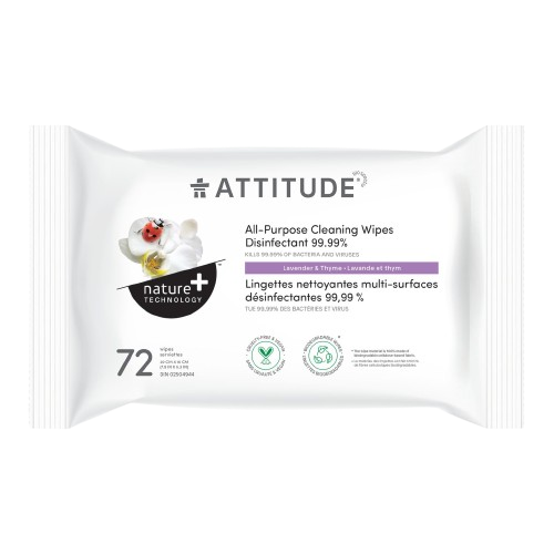 Attitude - All-Purpose Disinfectant Wipes, 72 Count