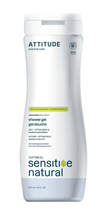 Attitude - Sensitive Body Wash - Unscented, 473 mL