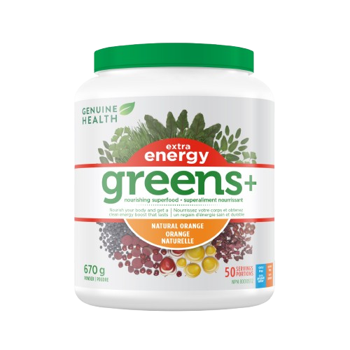 Genuine Health - Greens+ Extra Energy - Orange, 670 g