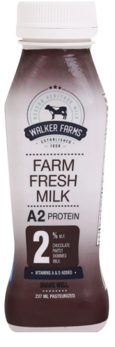 Walker Farms - 2% A2 Protein Choco Milk, 237 mL