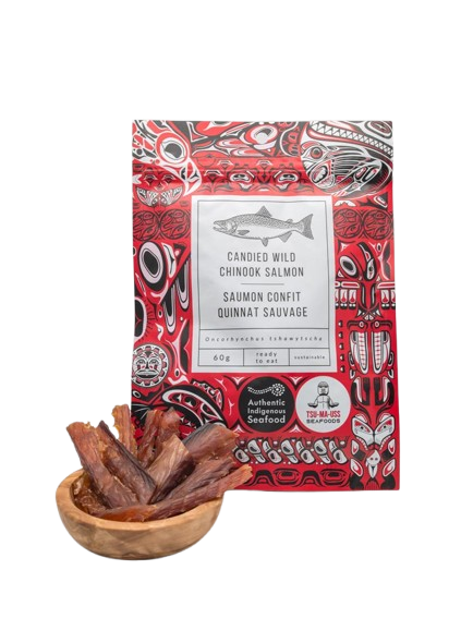 Authentic Indigenous Seafood - Candied Wild - Chinook Salmon, 60 g