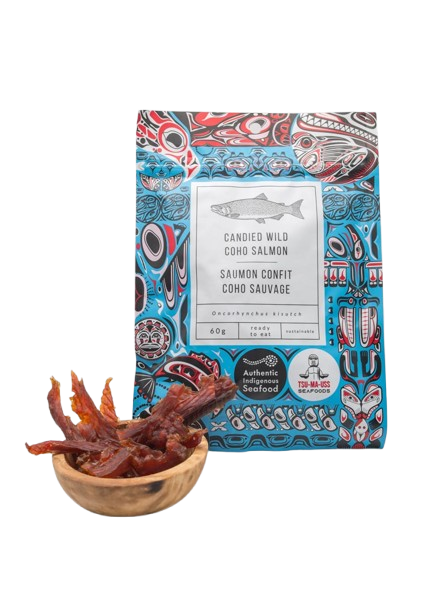 Authentic Indigenous Seafood - Candied Wild - Coho Salmon, 60 g
