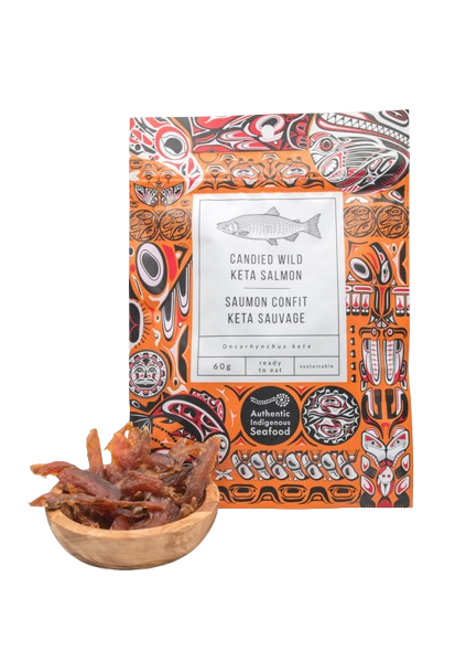 Authentic Indigenous Seafood - Candied Wild - Keta Salmon, 60 g