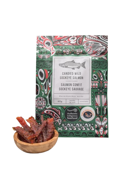 Authentic Indigenous Seafood - Candied Wild - Sockeye Salmon, 60 g