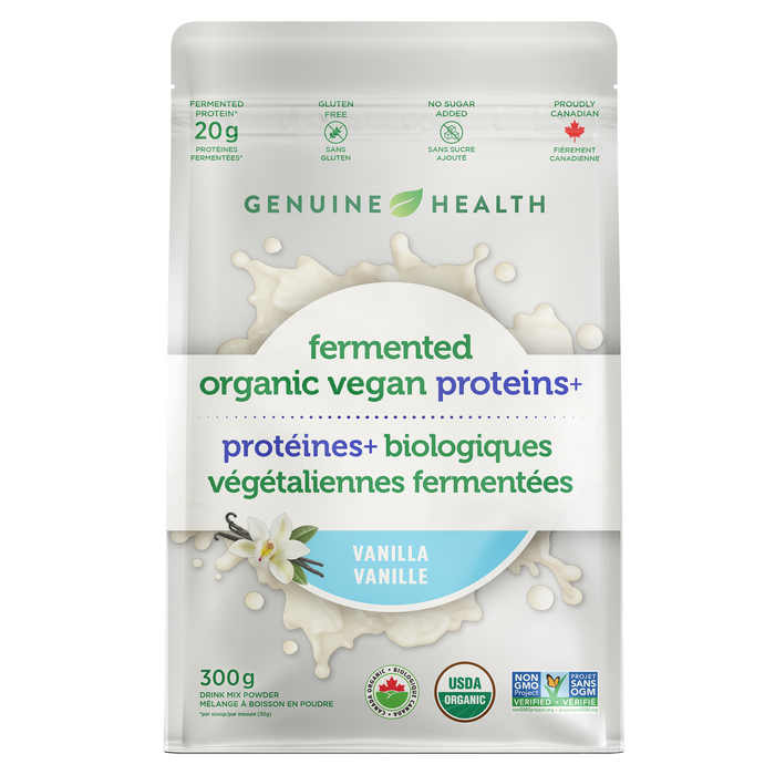 Genuine Health - Fermented Organic Vegan Proteins + Vanilla, 300 g