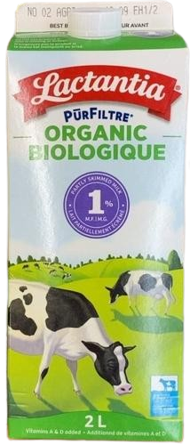 Lactantia - Purfiltre Organic Milk - 1%, 2 L